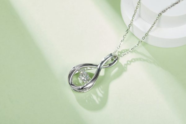 S925 Silver Waterdrop Spiral Necklace Pendant 2026 II