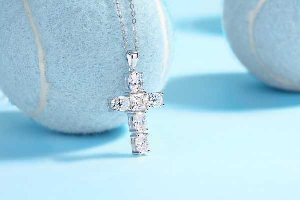 S925 SILVER cross Soul Guidance Necklace Pendant Set