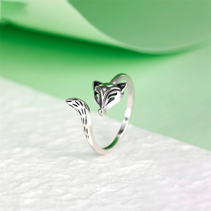 S925 Open ring Thai Silver Unisex Fox Ring