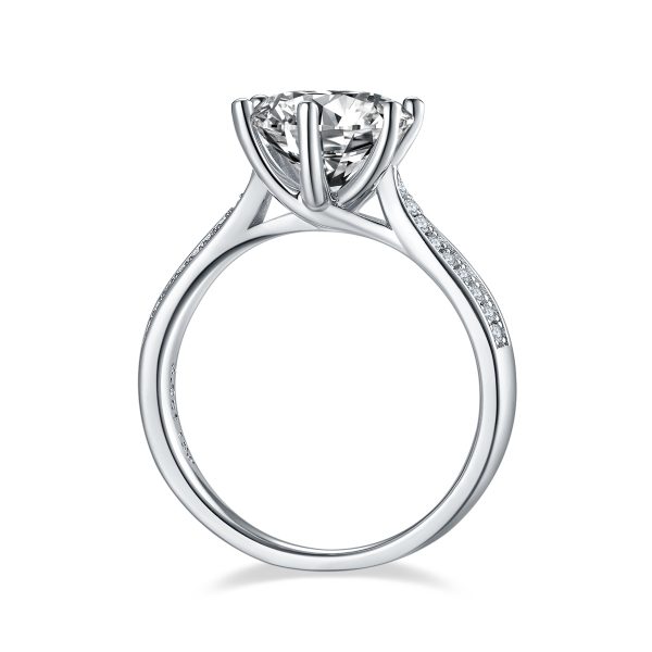 S925 new style Silver A 3-carat  zircon Ring