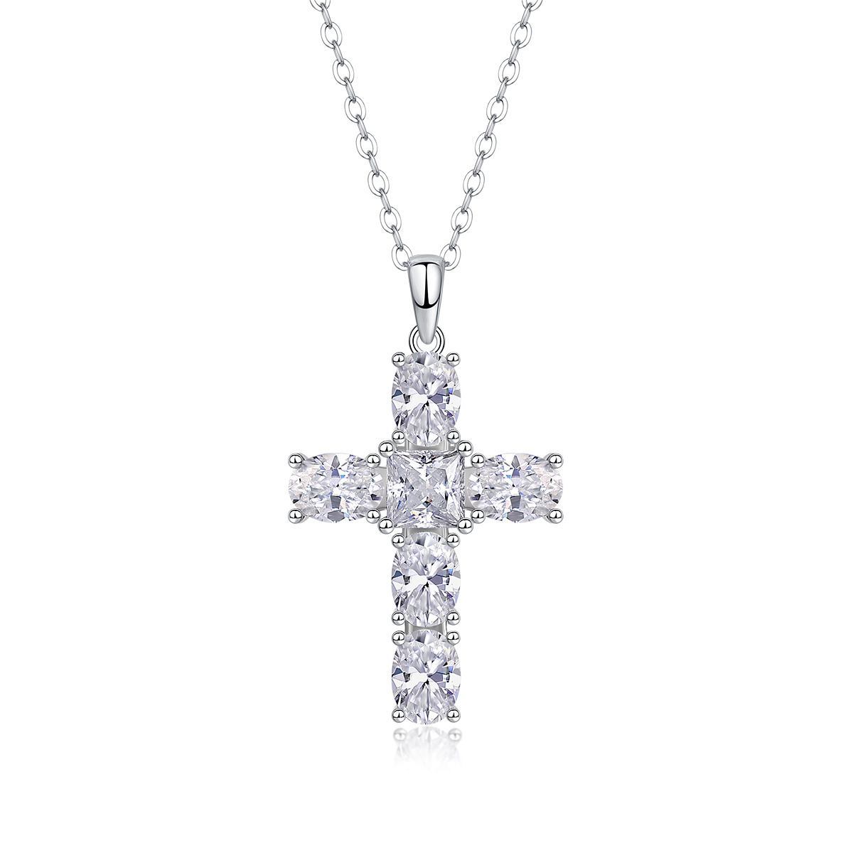 S925 SILVER cross Soul Guidance Necklace Pendant Set