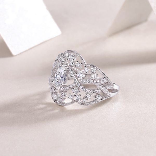 S925 Silver 1-carat zircon Moonlight Waltz Ring 