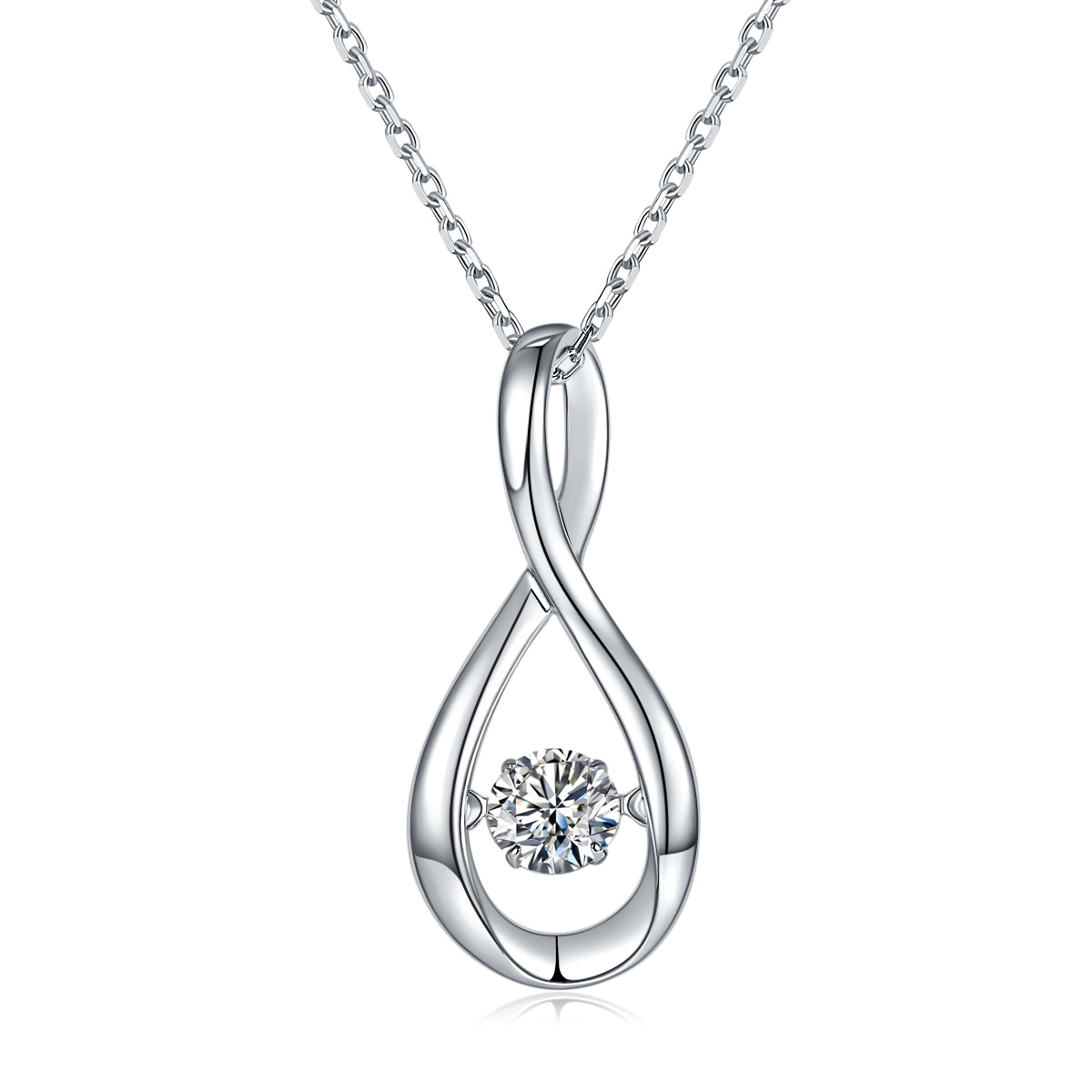 S925 Silver Waterdrop Spiral Necklace Pendant 2026 II