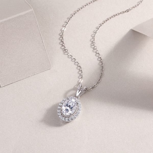 S925 Silver V-shaped ellipse Infinity Necklace Pendant Set