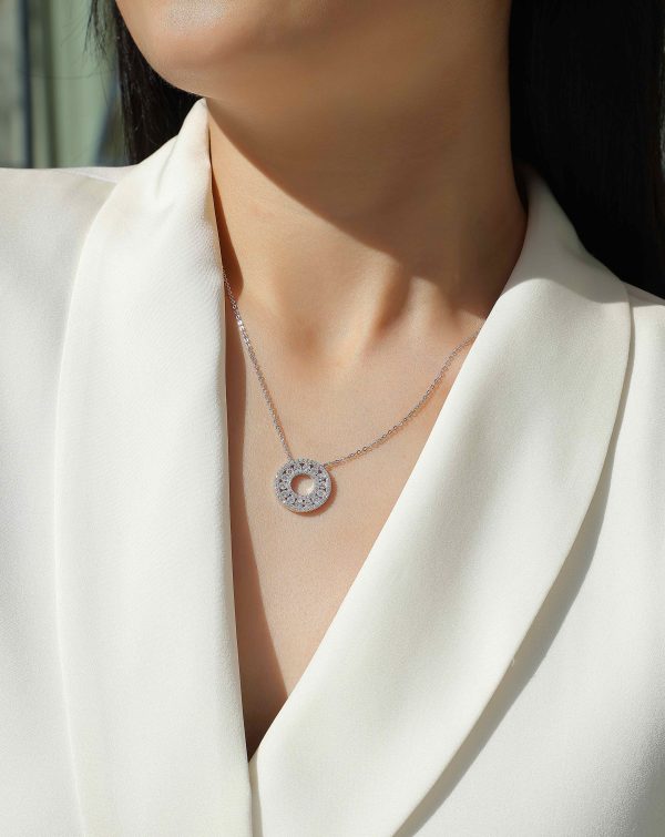 S925 Silver Reciprocating Pendant Necklace Set