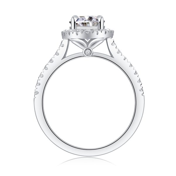 S925 Silver 1-carat women Audrey zircon Ring