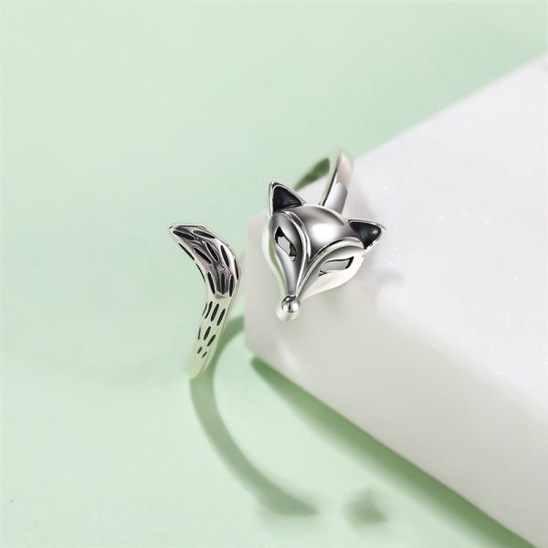 S925 Open ring Thai Silver Unisex Fox Ring