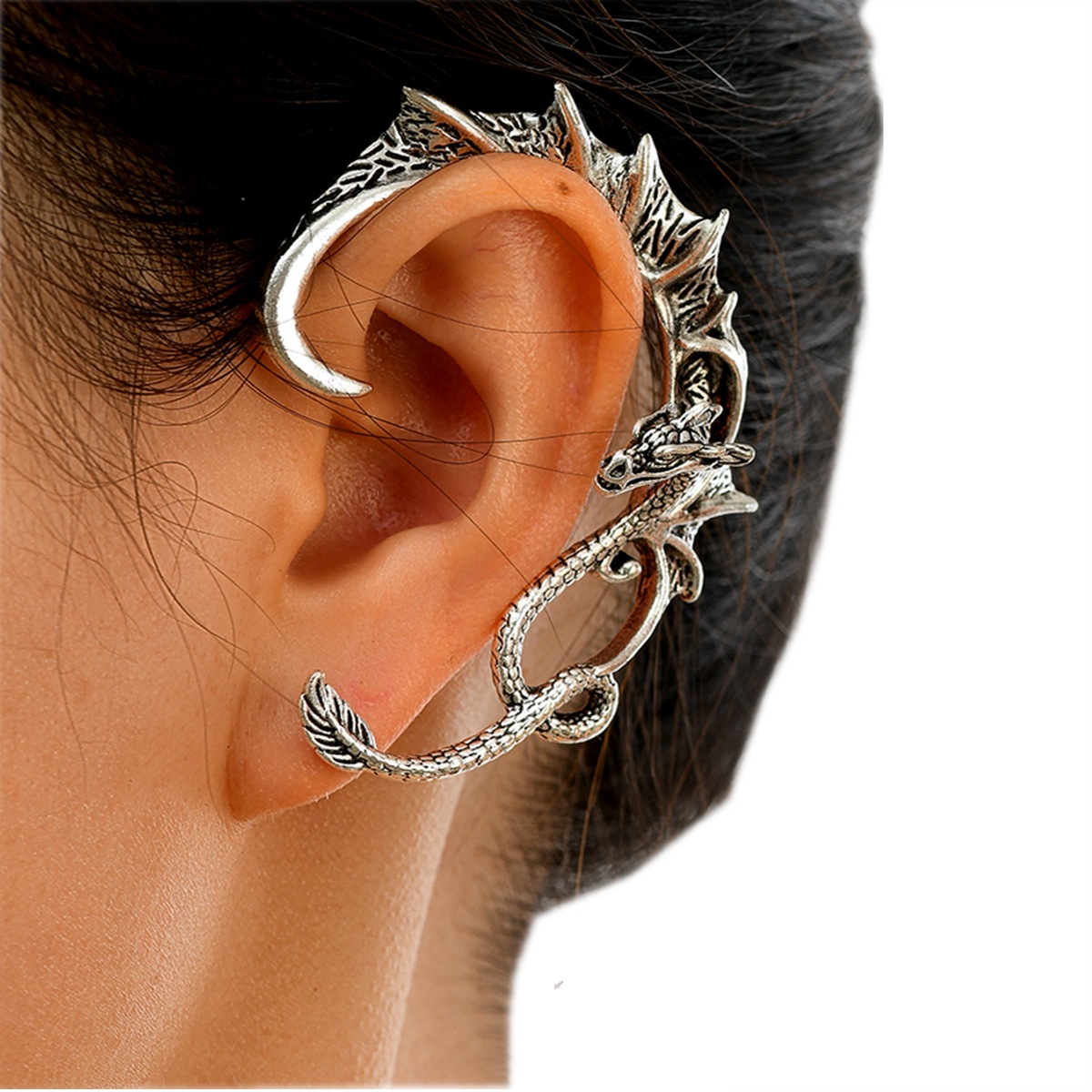 Alloy Material multiple styles 1 pair of flying dragons without ear holes ear clips ear hooks