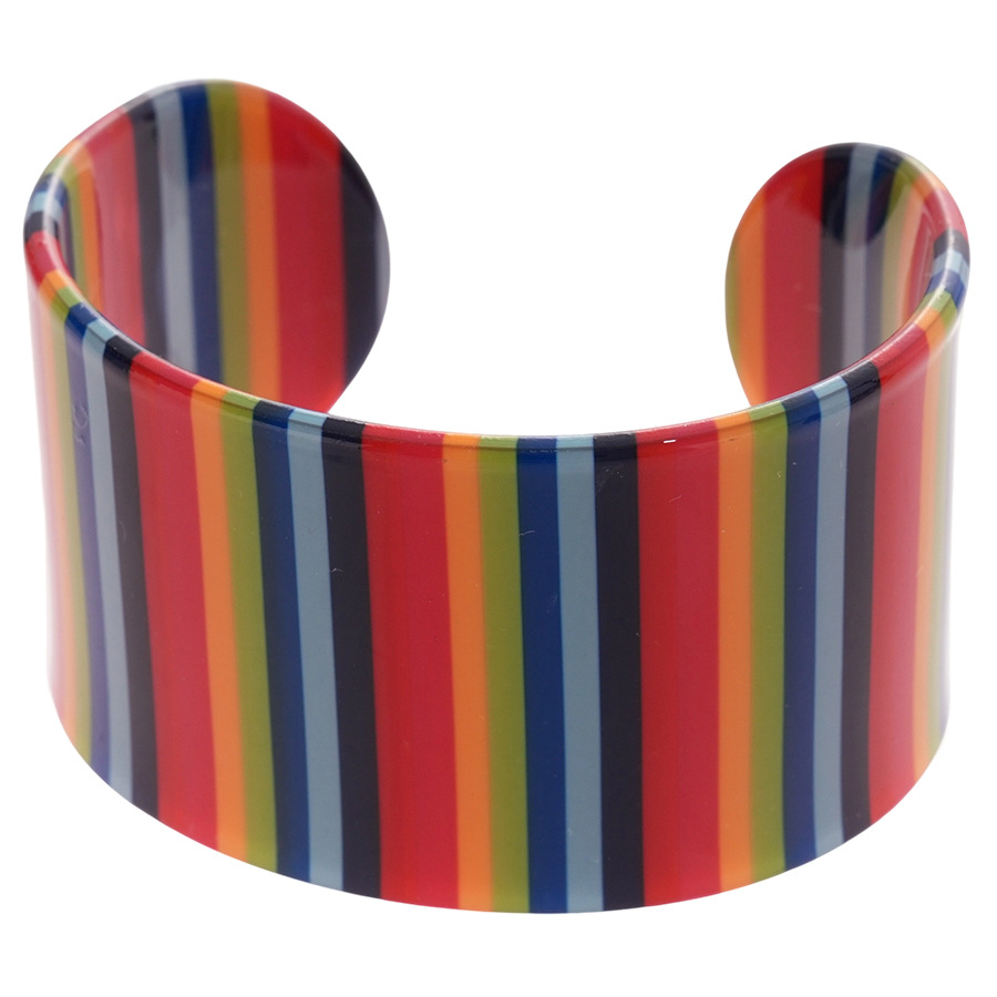Multiple acrylic resin material  baking paint process Exaggerated opening bracelet  
