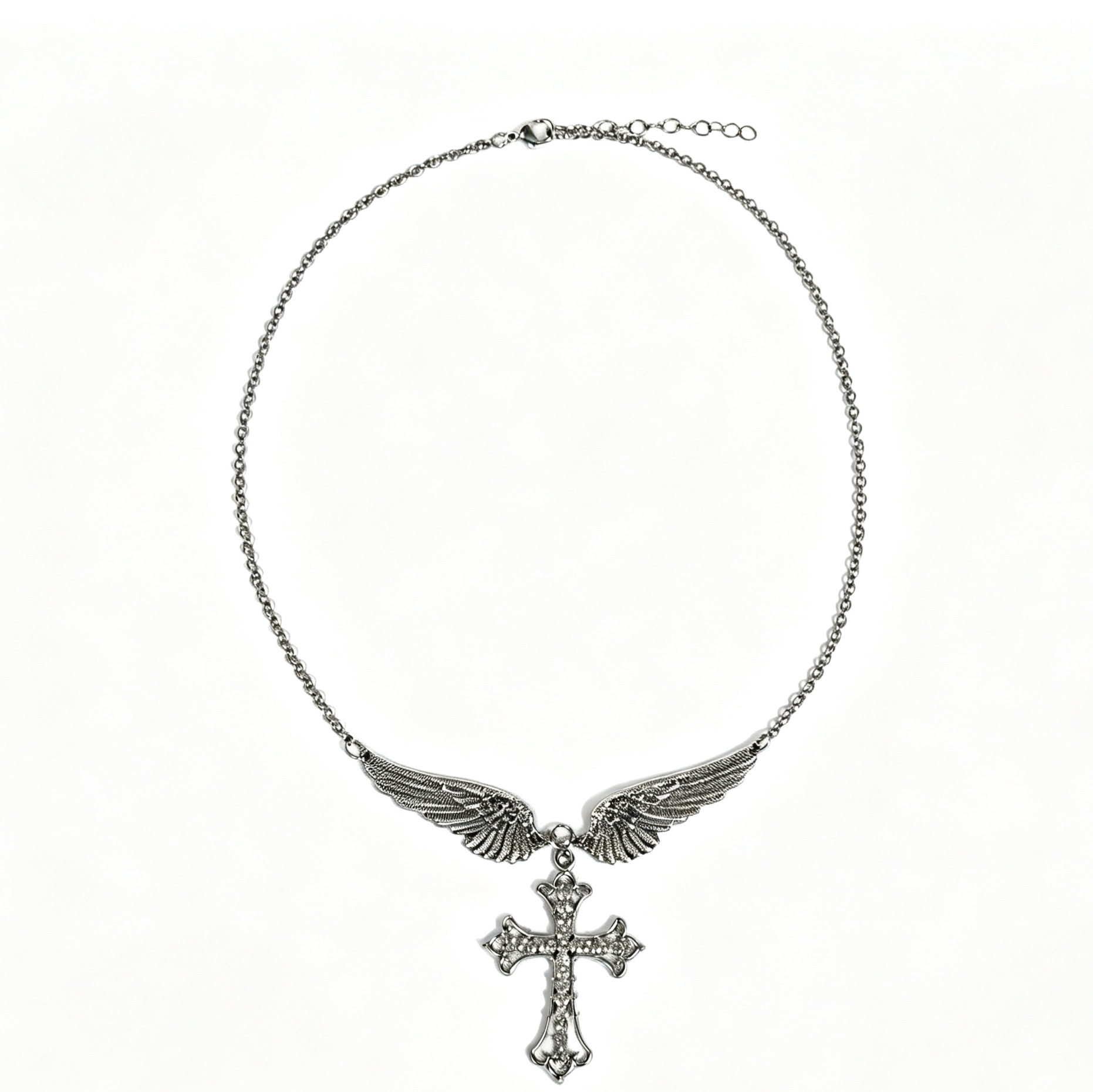Alloy Material multiple styles 60CM angel wings Pendant Necklace