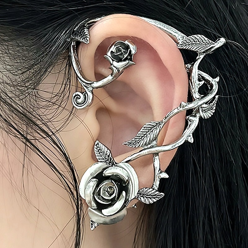 Alloy Material multiple styles 1 pair of Zircon animal shape without ear holes ear clips ear hooks