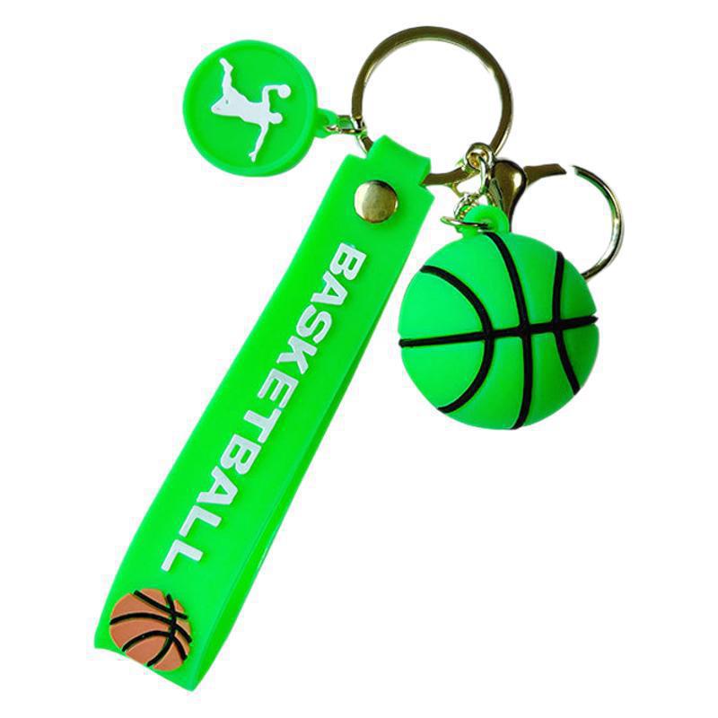 Synthetic resin plastic Eco-friendly PVC multiple Basketball sports ball Keychains