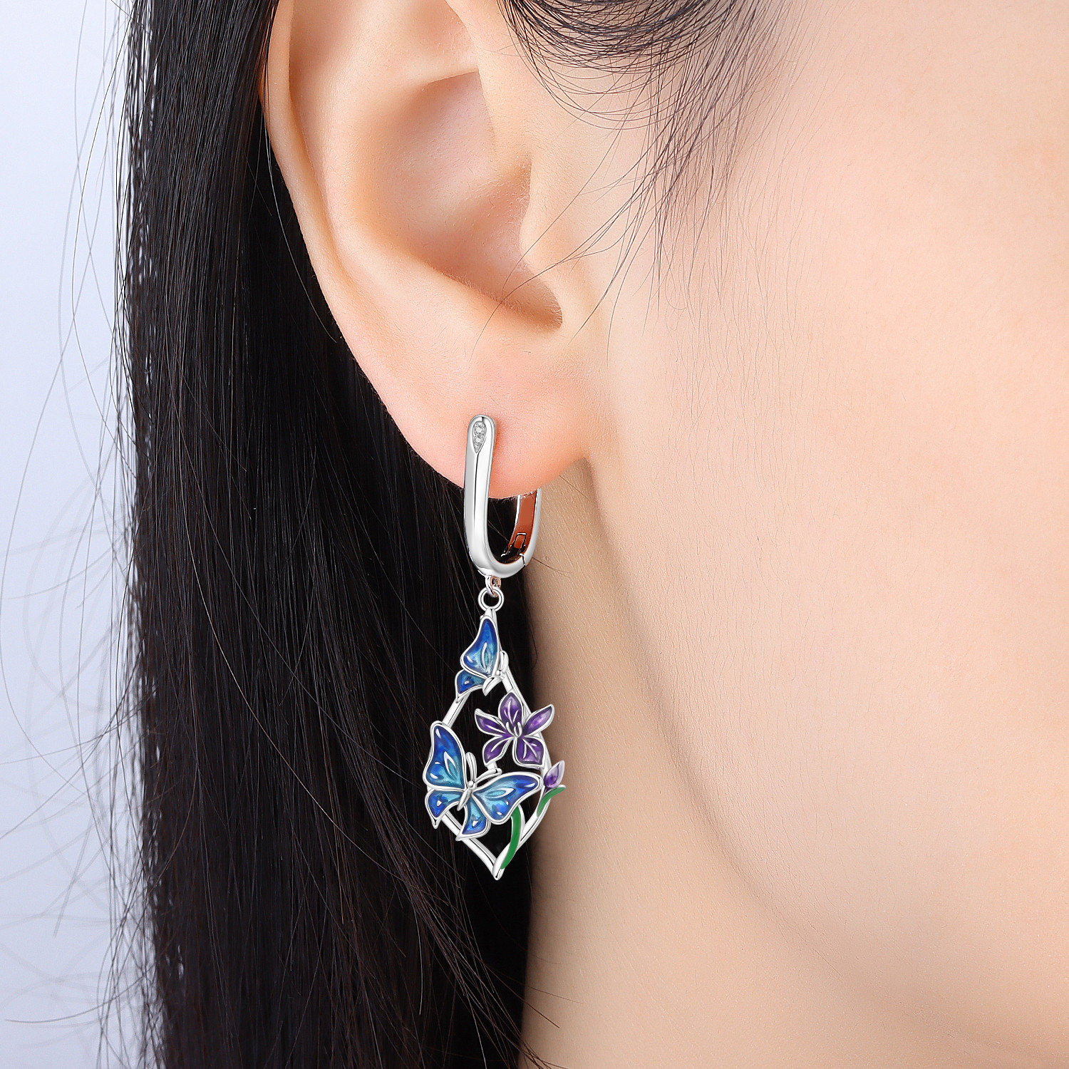 2026 S925 Pure Silver Multiple styles of  Butterfly jellyfish goldfish Zircon Earrings
