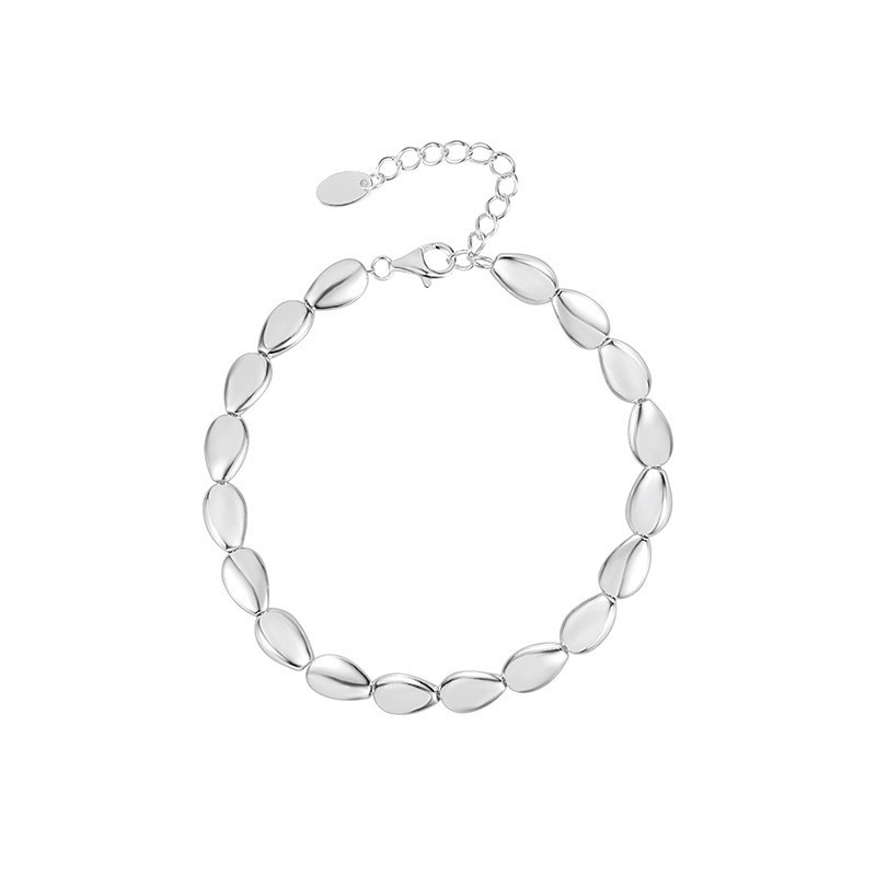 S925 5.6g 15cm+5cm extended chain sterling silver Geometric Circle Irregular b Bracelet