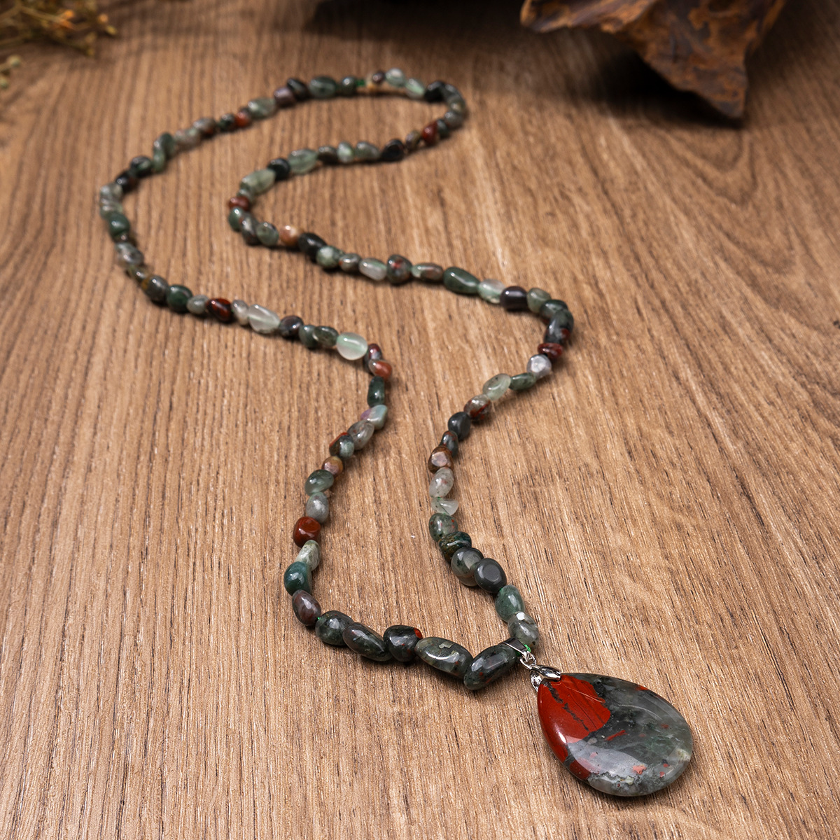 Bohemian style Multiple natural Sweater chain amethyst pendant long necklace