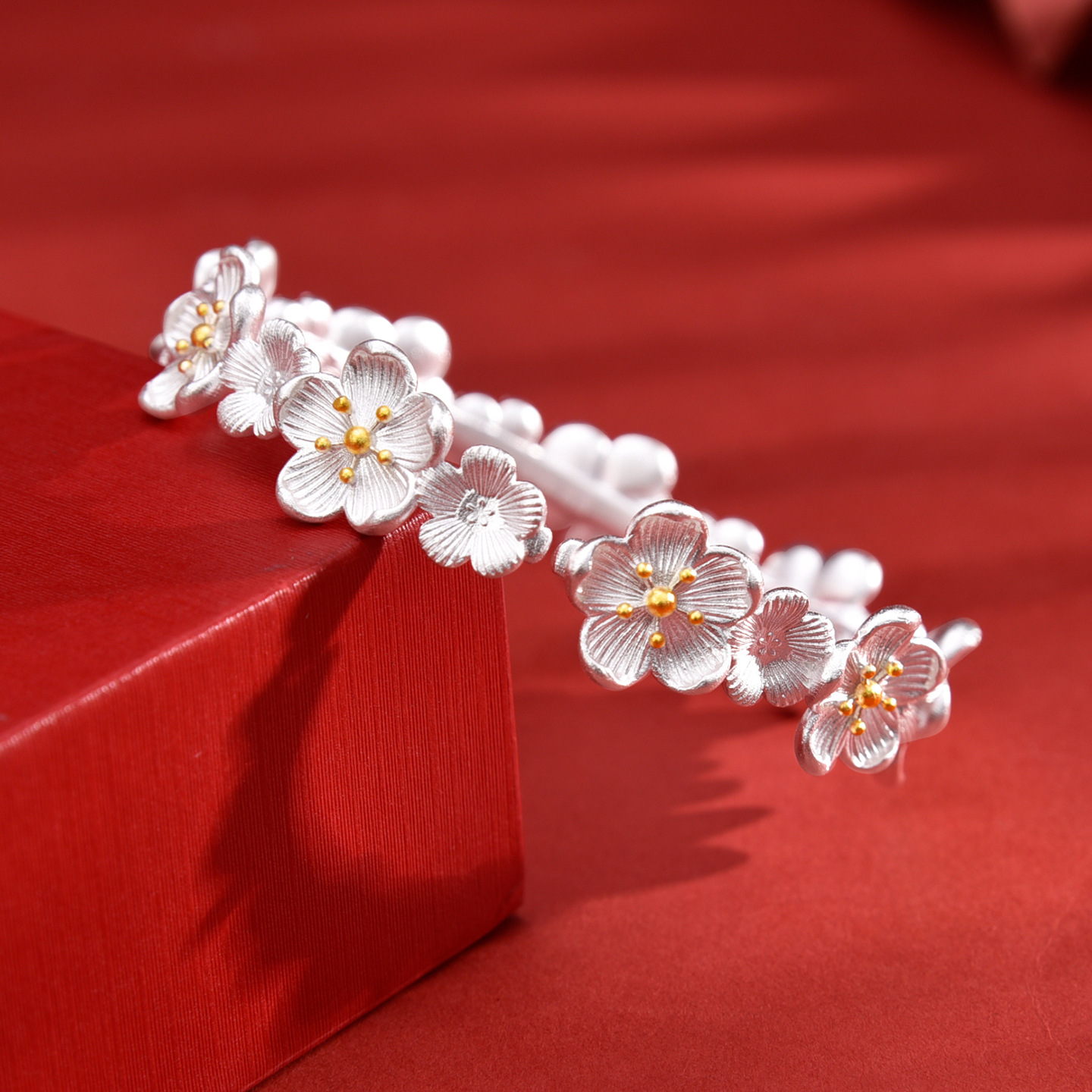 S990 30g opening design Chinese style dynamic peach blossom new style bracelet