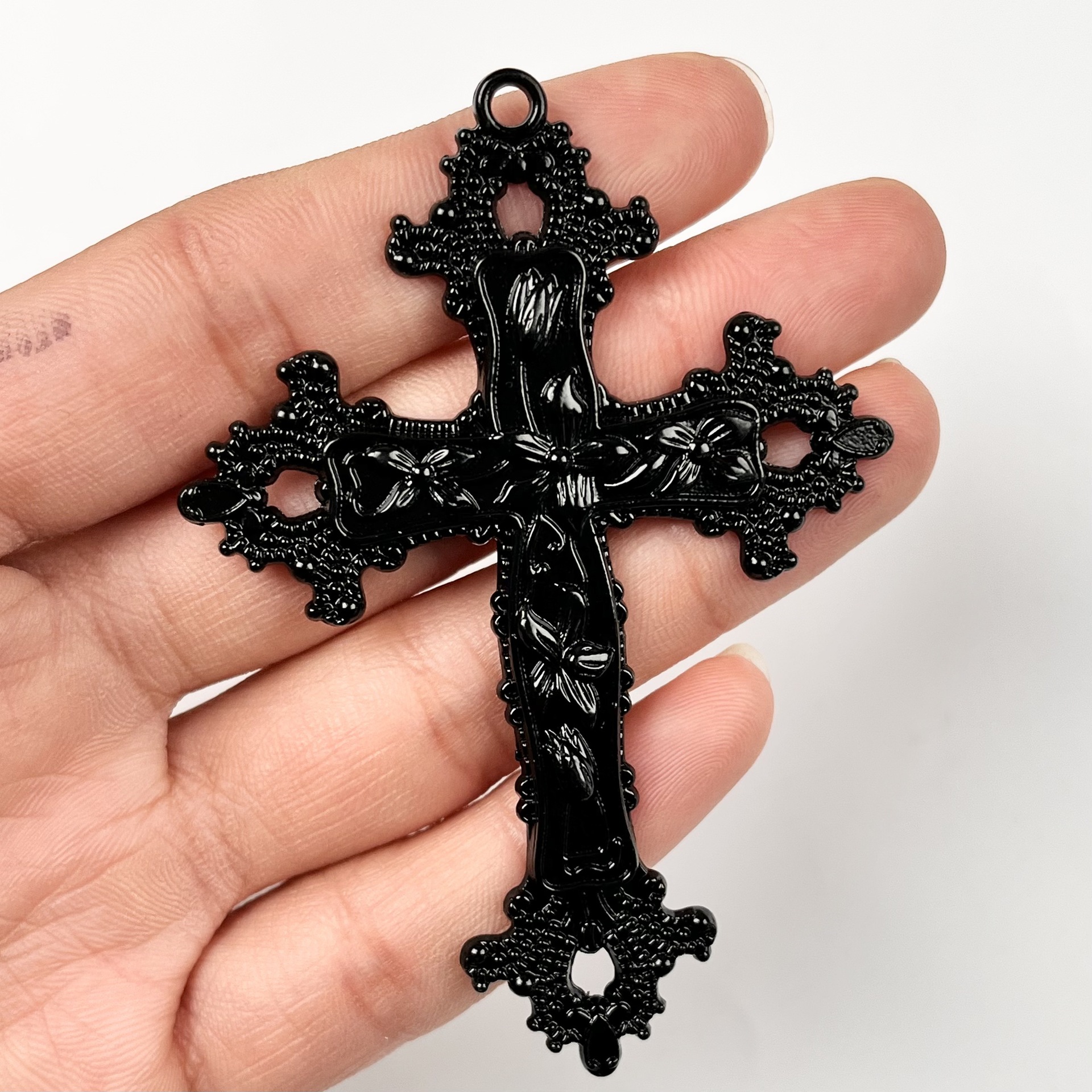 Alloy Material multiple styles 55 CM Gothic Skeleton Cross Pendant Necklace