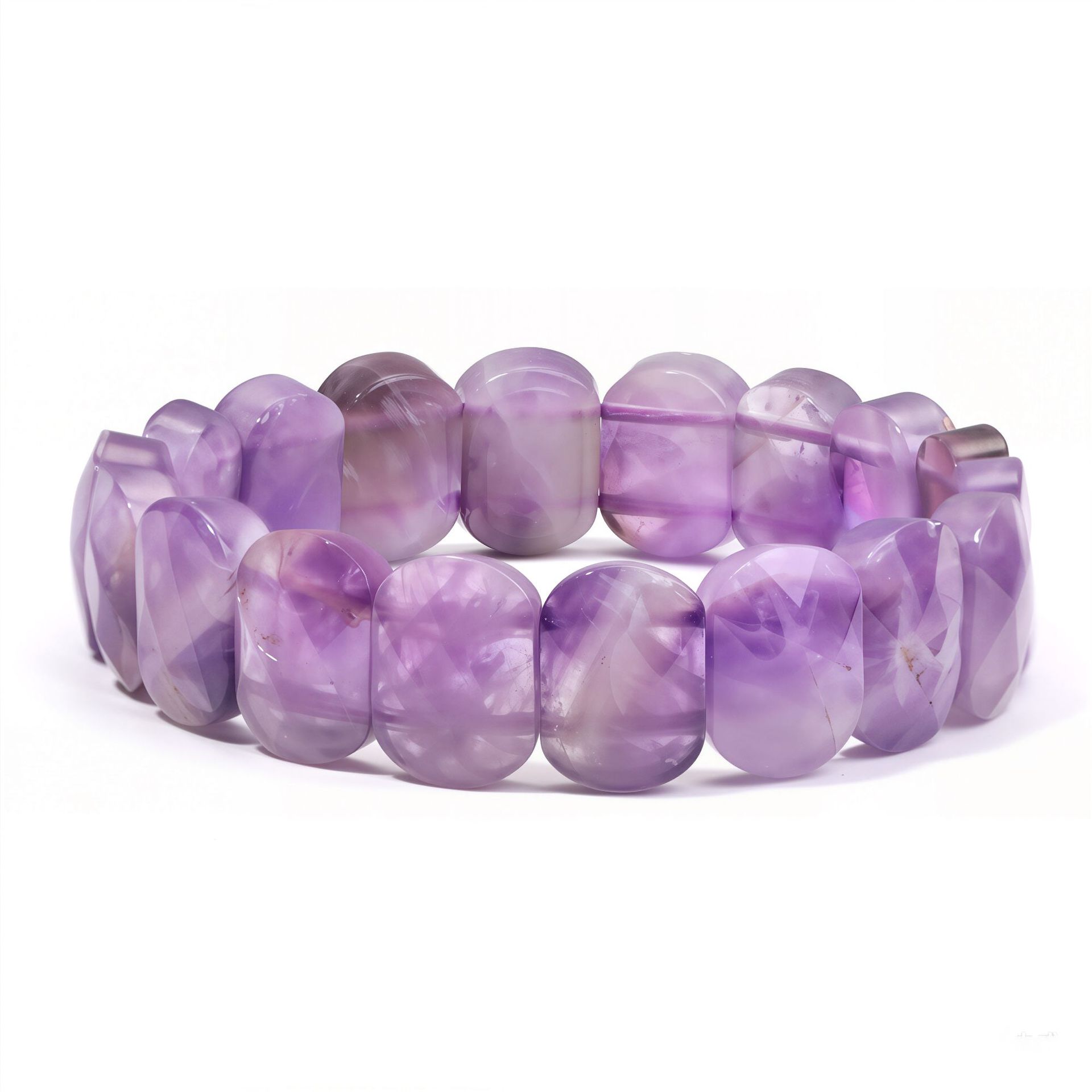 Bohemian style hand polished crystal Multiple natural crystal bracelets with oval cut bracelets