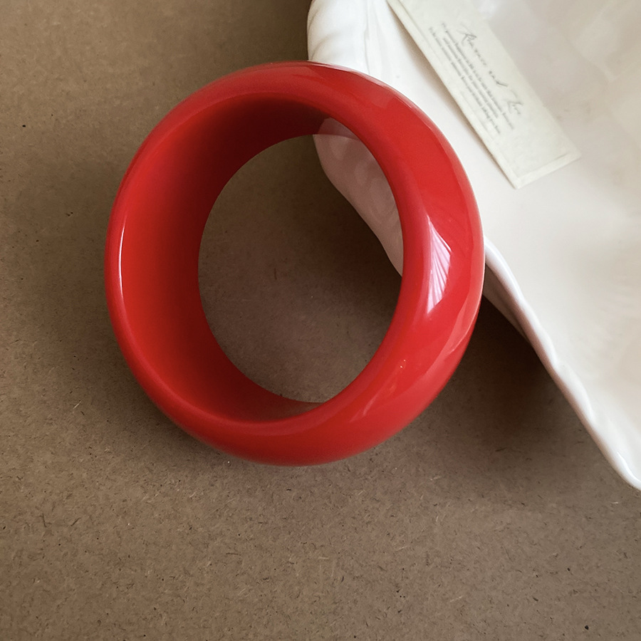 Multiple acrylic resin material Wide version dyed resin bracelet