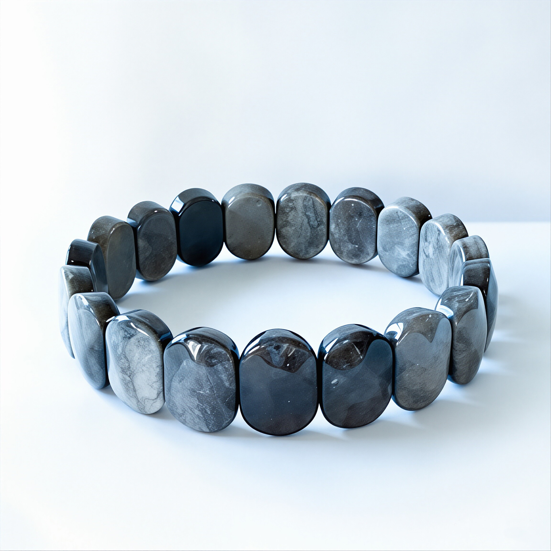 Bohemian style hand polished crystal Multiple natural crystal bracelets with oval cut bracelets