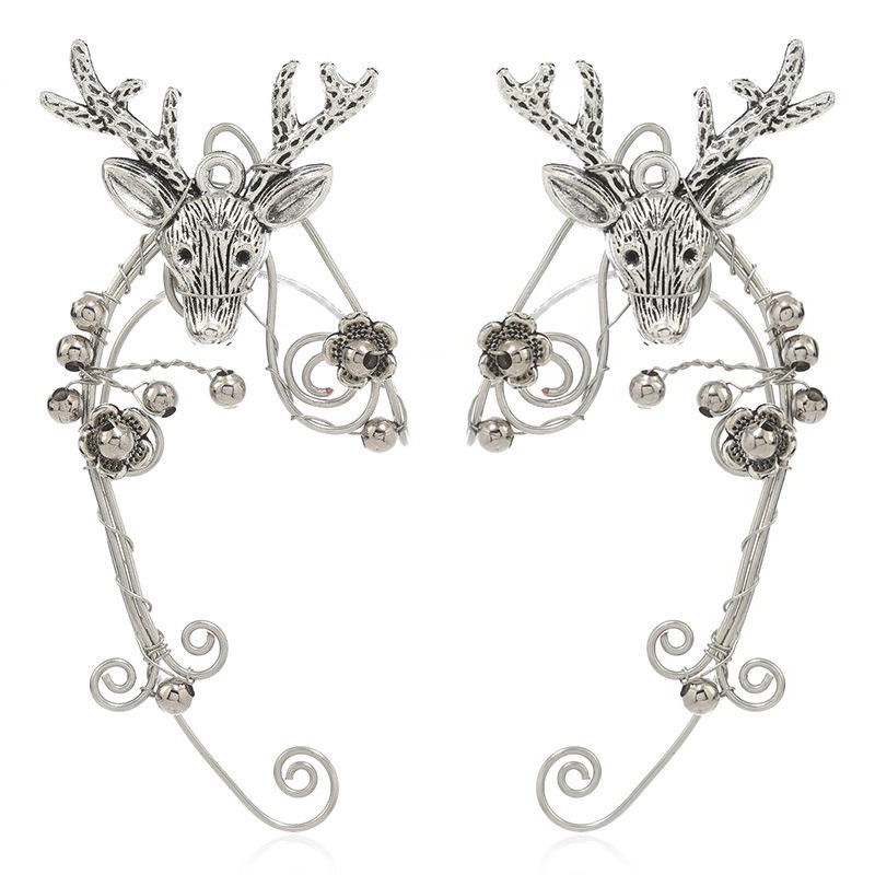 [Copy]Alloy Material multiple styles 1 pair of Zircon Elf Leaf without ear holes ear clips ear hooks
