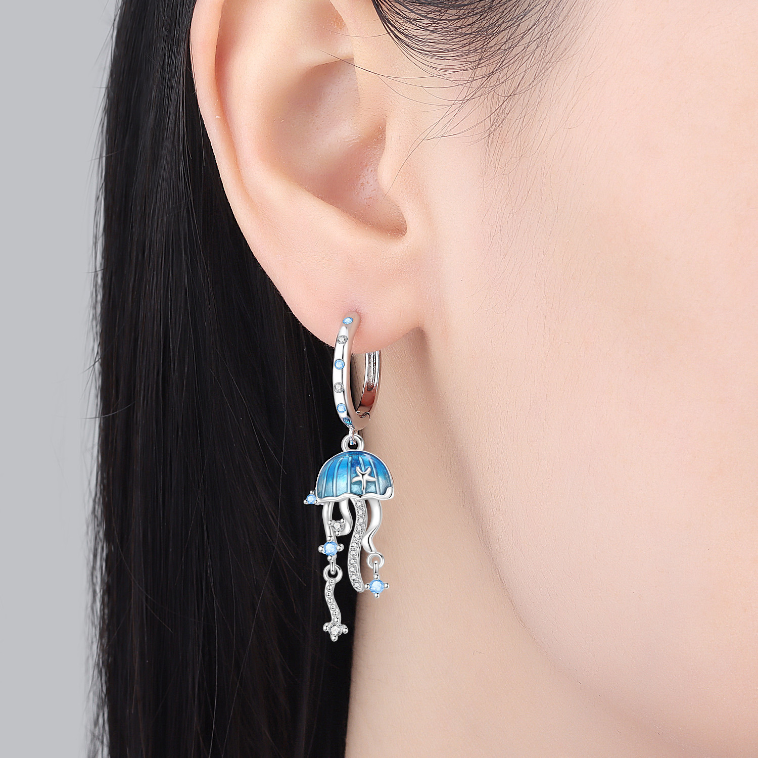 2026 S925 Pure Silver Multiple styles of  Butterfly jellyfish goldfish Zircon Earrings