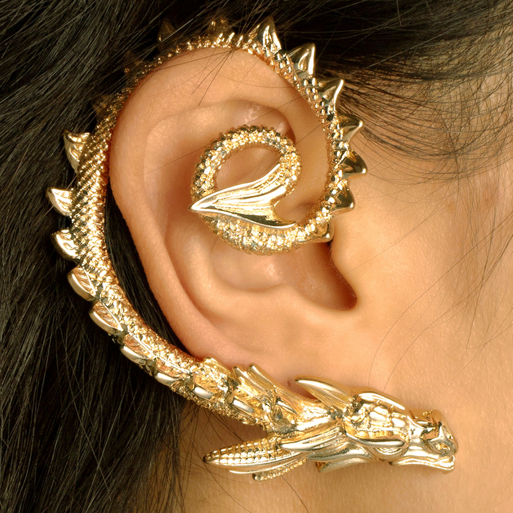 Alloy Material multiple styles 1 pair of flying dragons without ear holes ear clips ear hooks