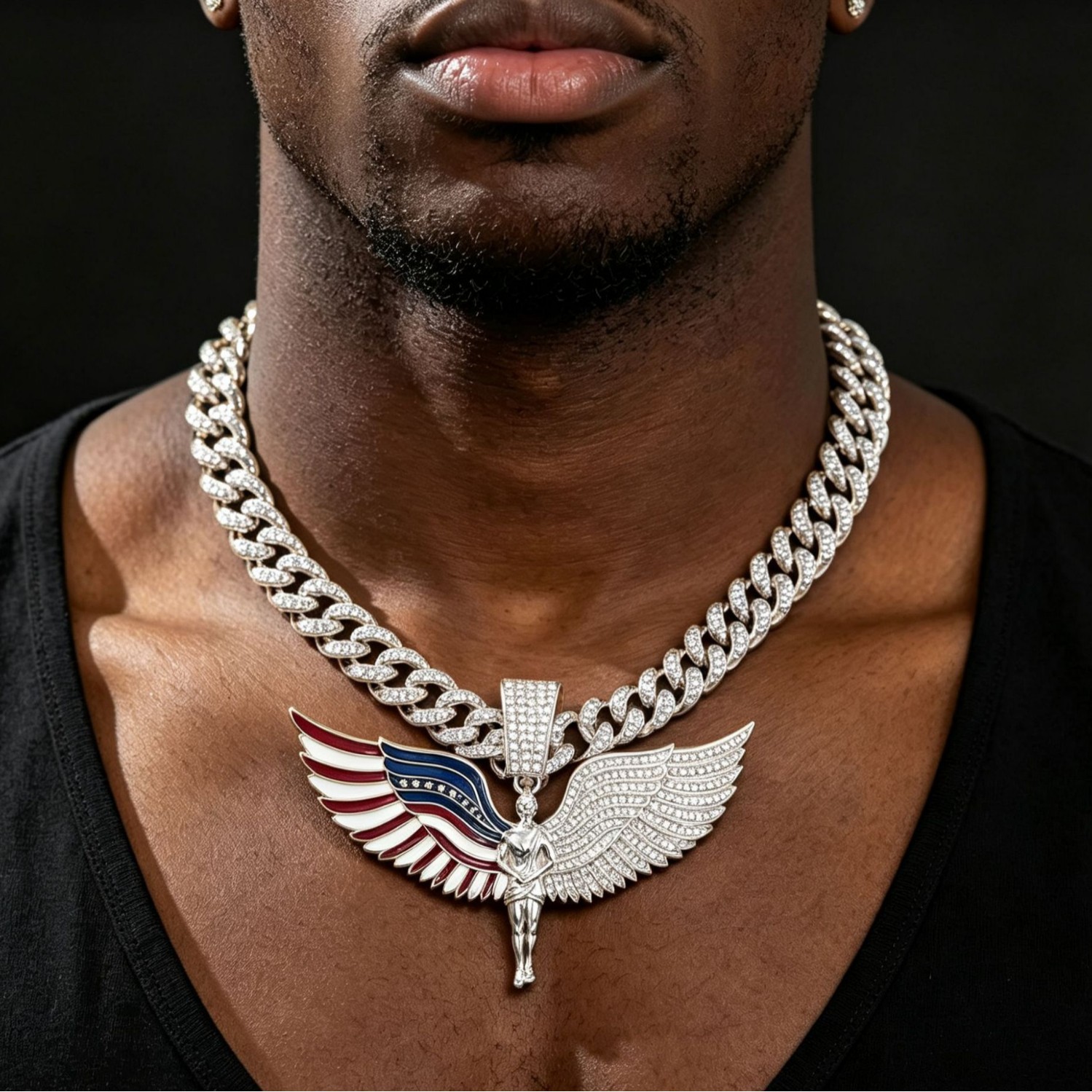Alloy Material multiple styles 60CM angel wings Pendant Necklace