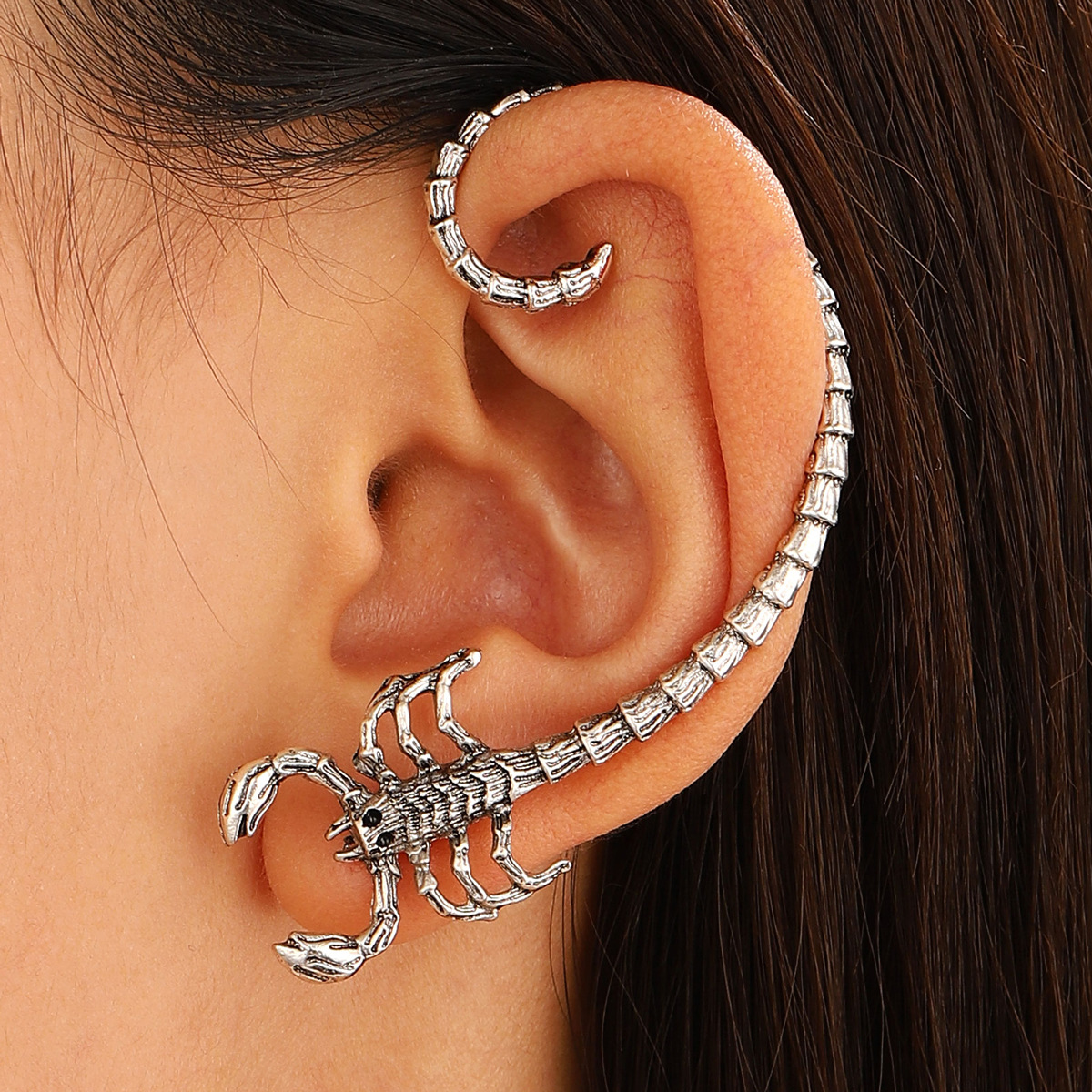 Alloy Material multiple styles 1 pair of Zircon Exaggerated animal designs without ear holes ear clips ear hooks