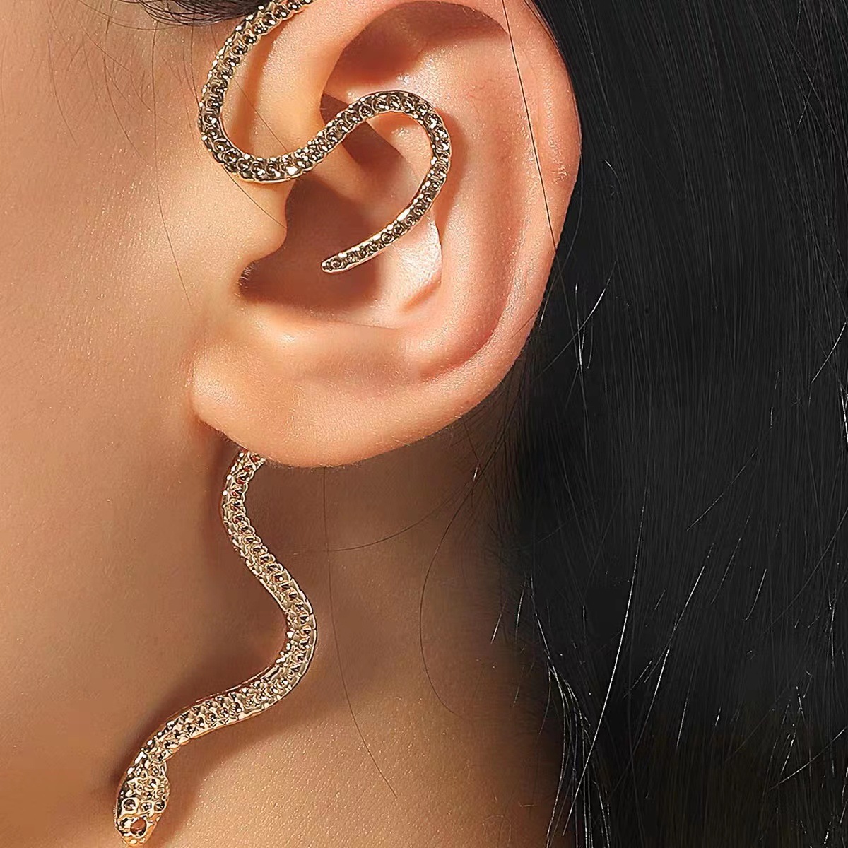 Alloy Material multiple styles 1 pair of Zircon Exaggerated animal designs without ear holes ear clips ear hooks