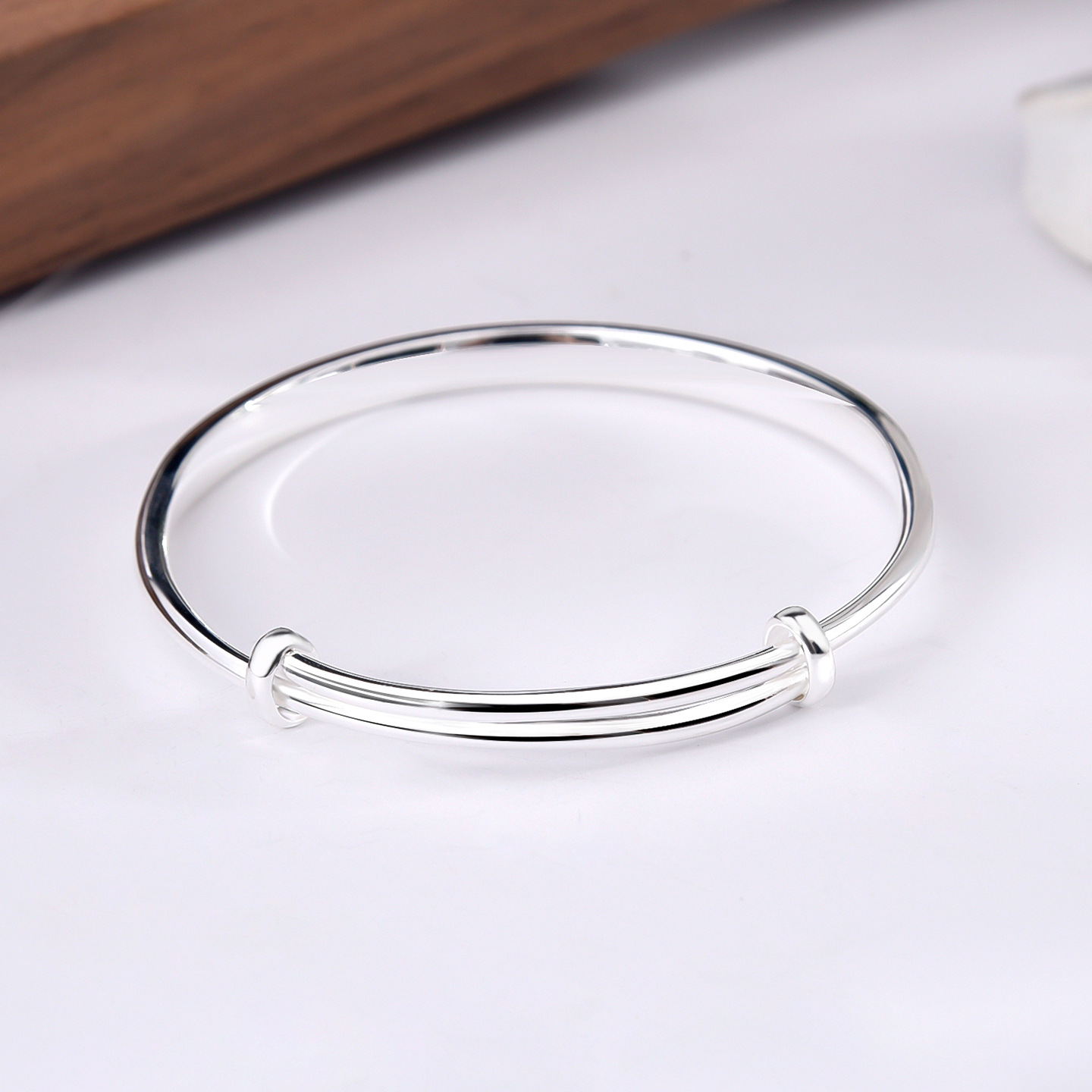 S990 20g Pure silver Koi Crispy Ice New Chinese Push Pull Bracelet