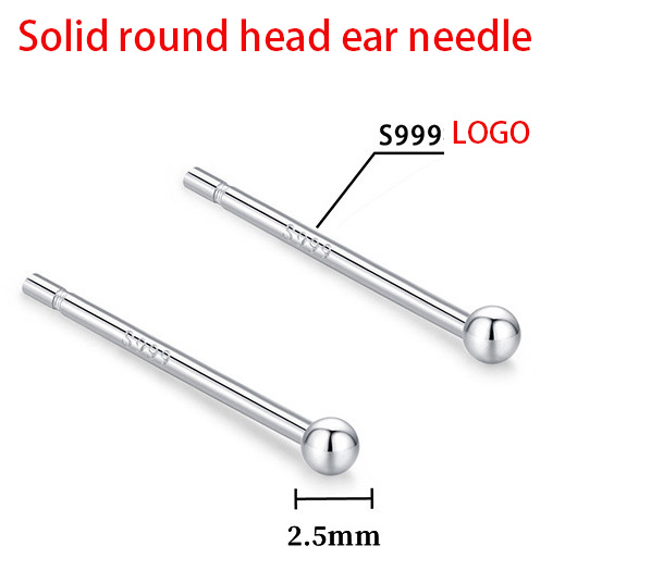  S999 multiple styles Stud 14mm 0.7 g Geometric compact design Earrings  