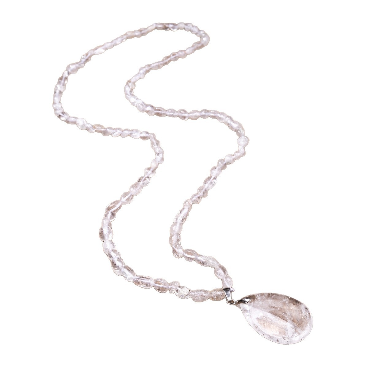 Bohemian style Multiple natural Sweater chain amethyst pendant long necklace