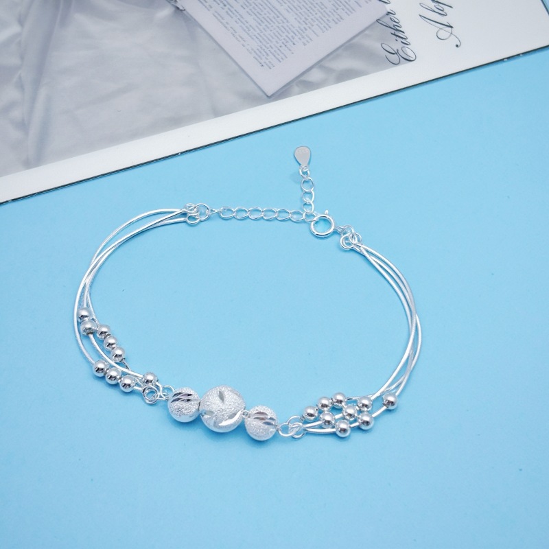 S925 4.15g 15cm+ 3.8cm extended chain sterling silver star bracelet for women