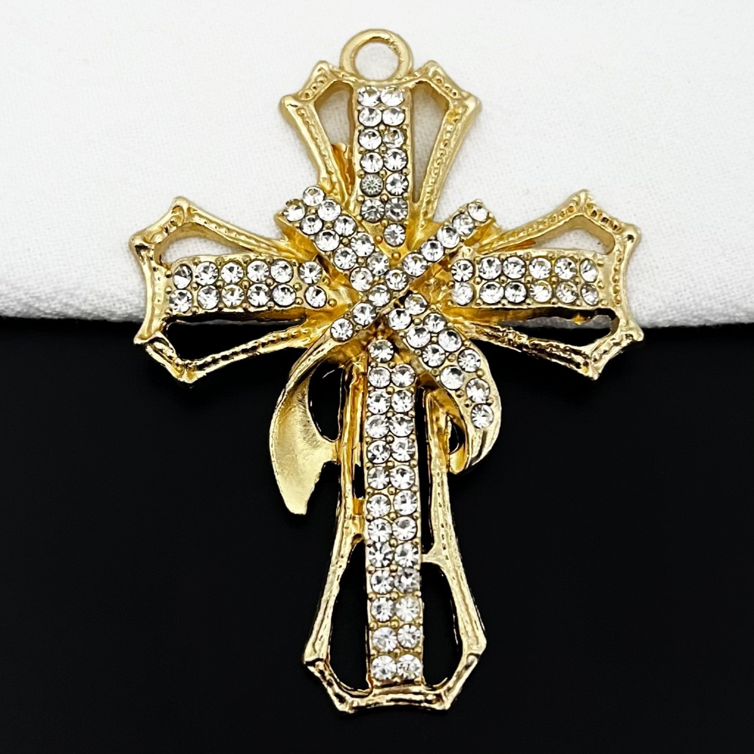 Alloy Material multiple styles 55 CM Gothic Skeleton Cross Pendant Necklace