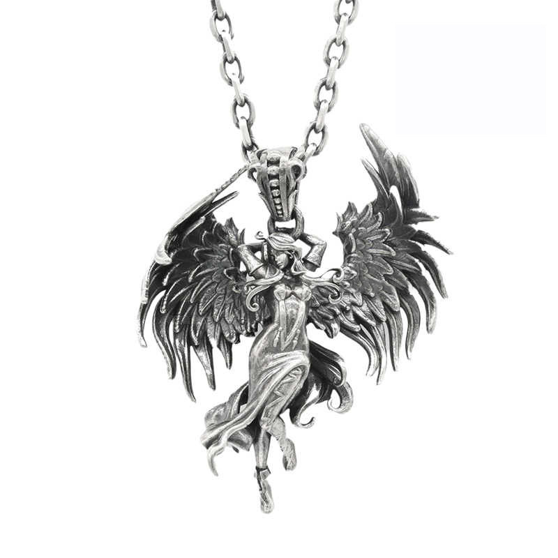 Alloy Material multiple styles 60CM angel wings Pendant Necklace