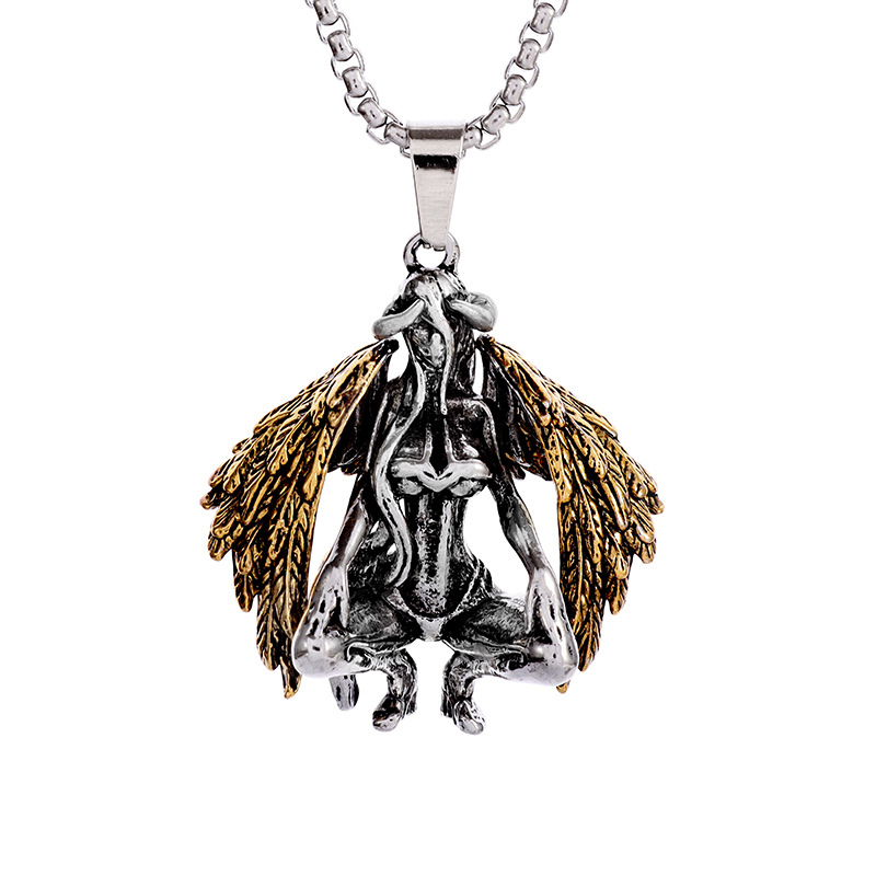Alloy Material multiple styles 60CM angel wings Pendant Necklace