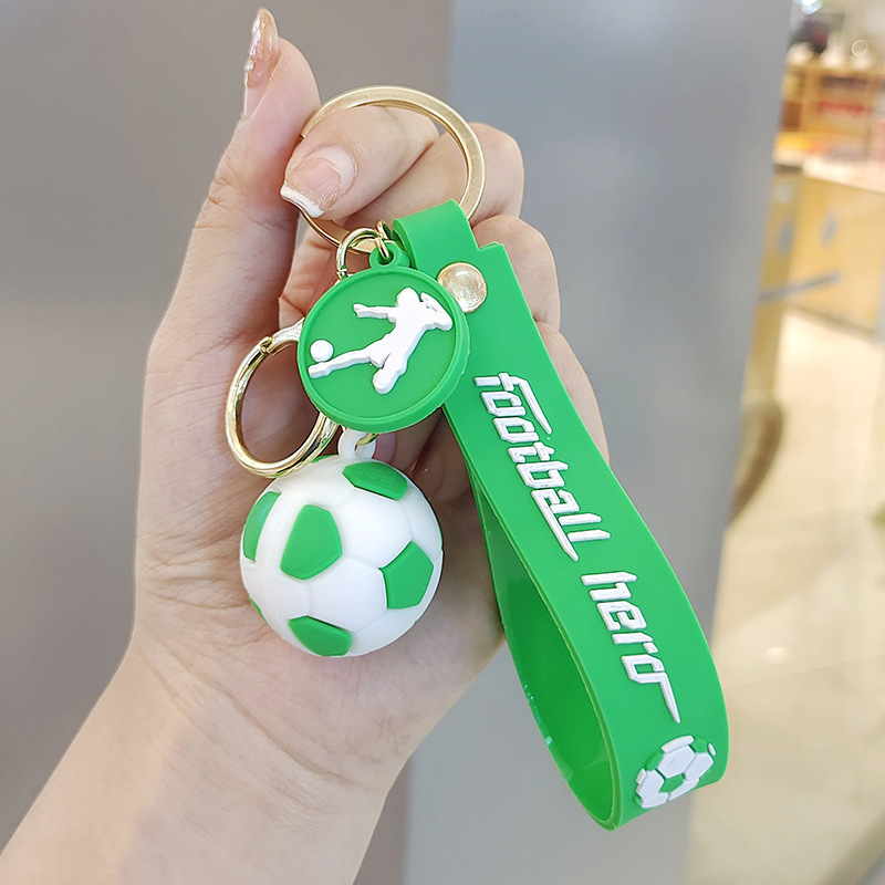 Synthetic resin plastic Eco-friendly PVC multipleFootball sports ball Keychains