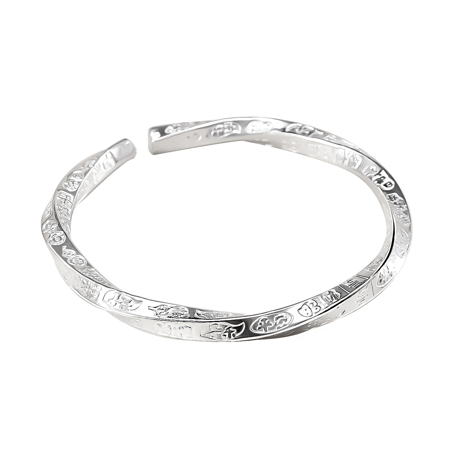 S990 33g Pure silver Solid opening full silver M ö bius Gi Yan bracelet