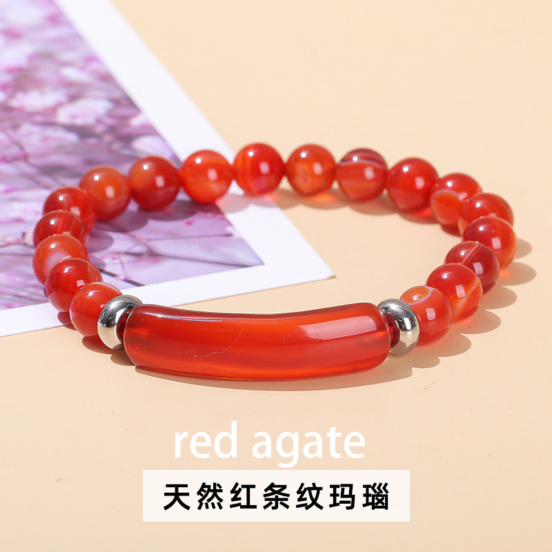 Multiple Yiwu made 8mm natural various materials Bridge bracelets