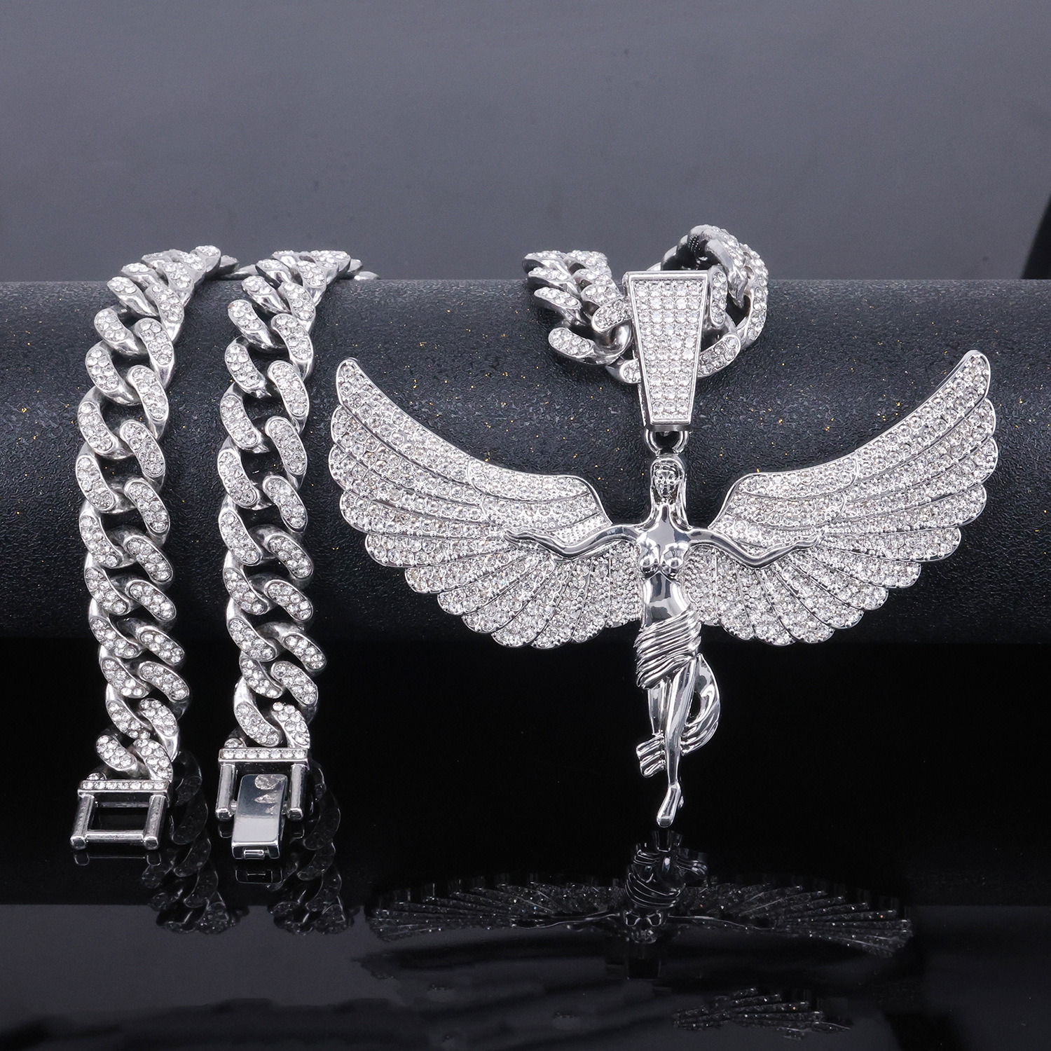 Alloy Material multiple styles 60CM angel wings Pendant Necklace