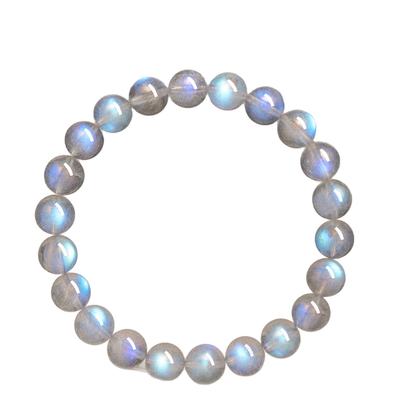 Multiple Sizes Single Circle Gray Moonlight Stretching Stone Moonlight Stone Natural Crystal Bracelet
