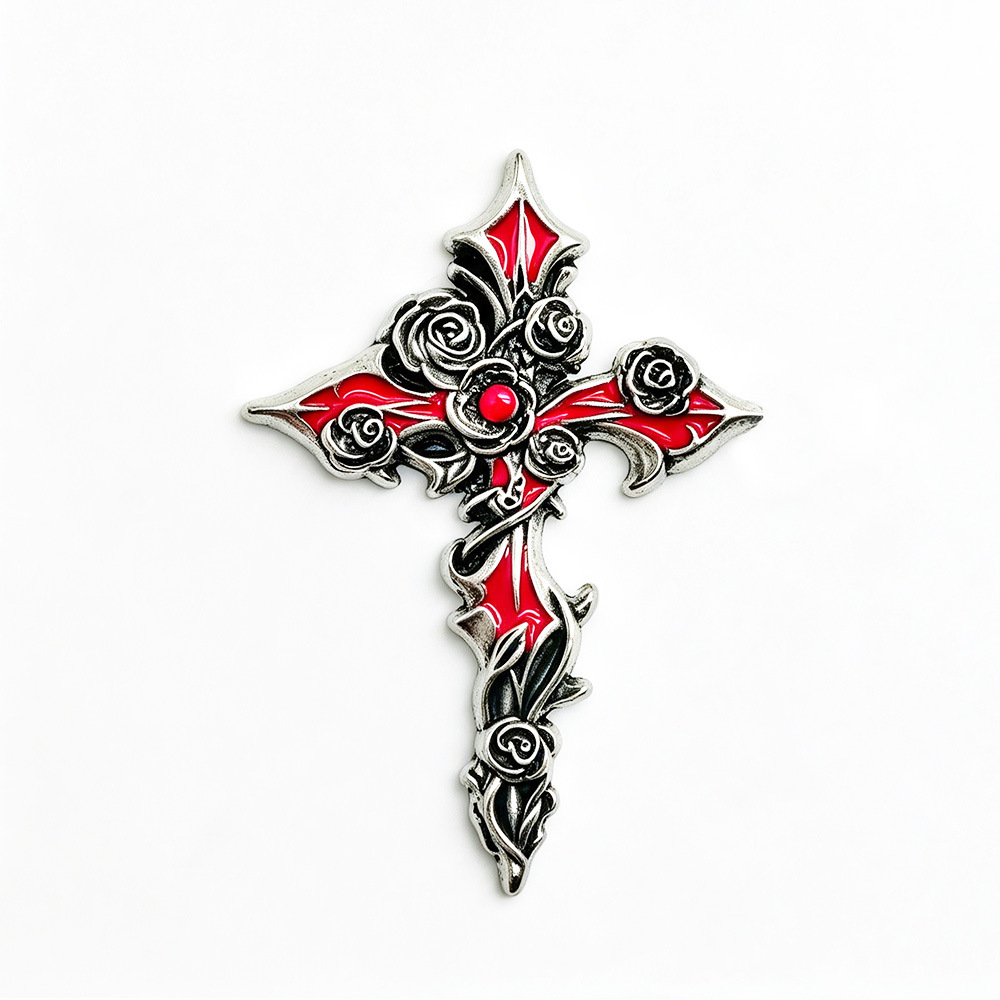 Alloy Material multiple styles 55 CM Gothic Skeleton Cross Pendant Necklace