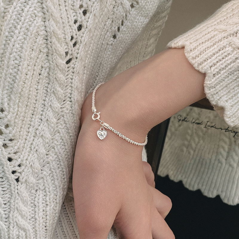 S925 2.5 g 18cm sterling silver Small sequins bracelet  
