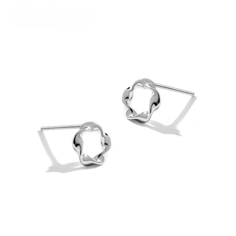 S999 multiple styles Stud 14mm 0.5 g Geometric Design zircon Earrings  