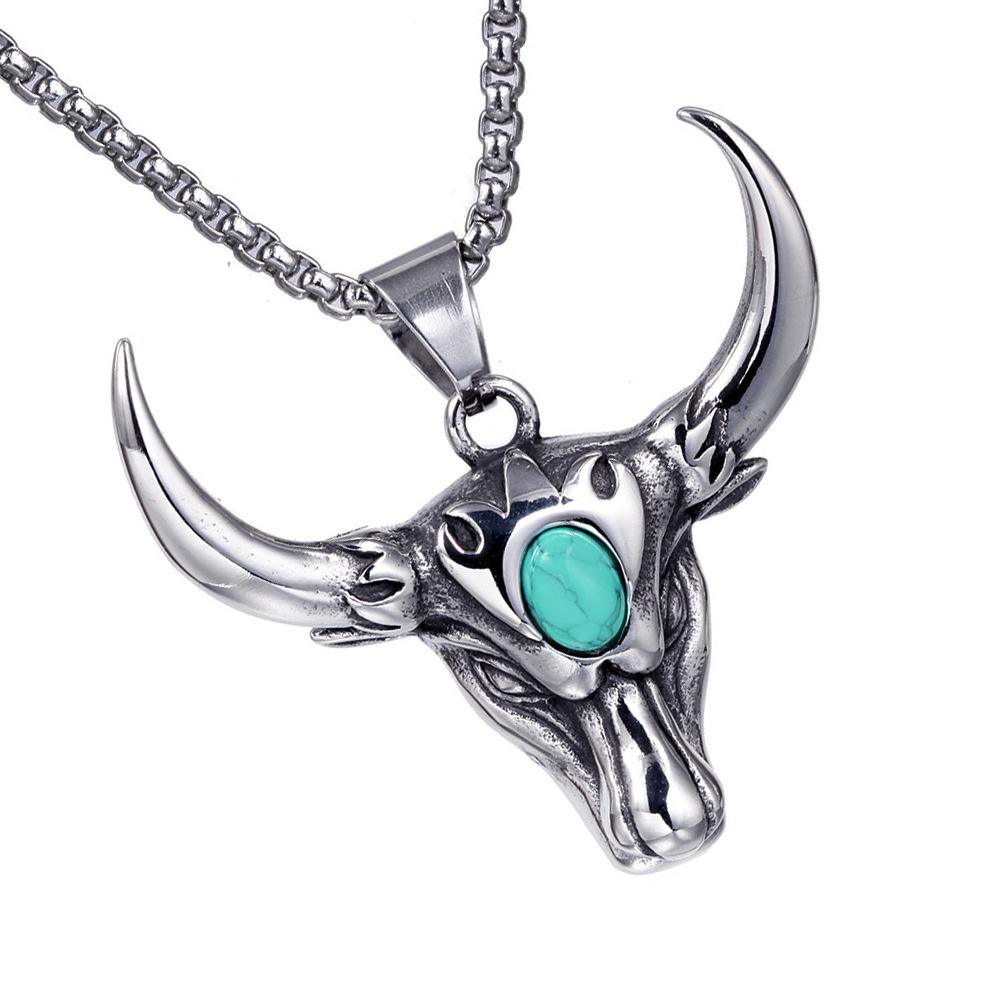 Alloy Material multiple styles 55 CM Mighty Bull Head Pendant Necklace