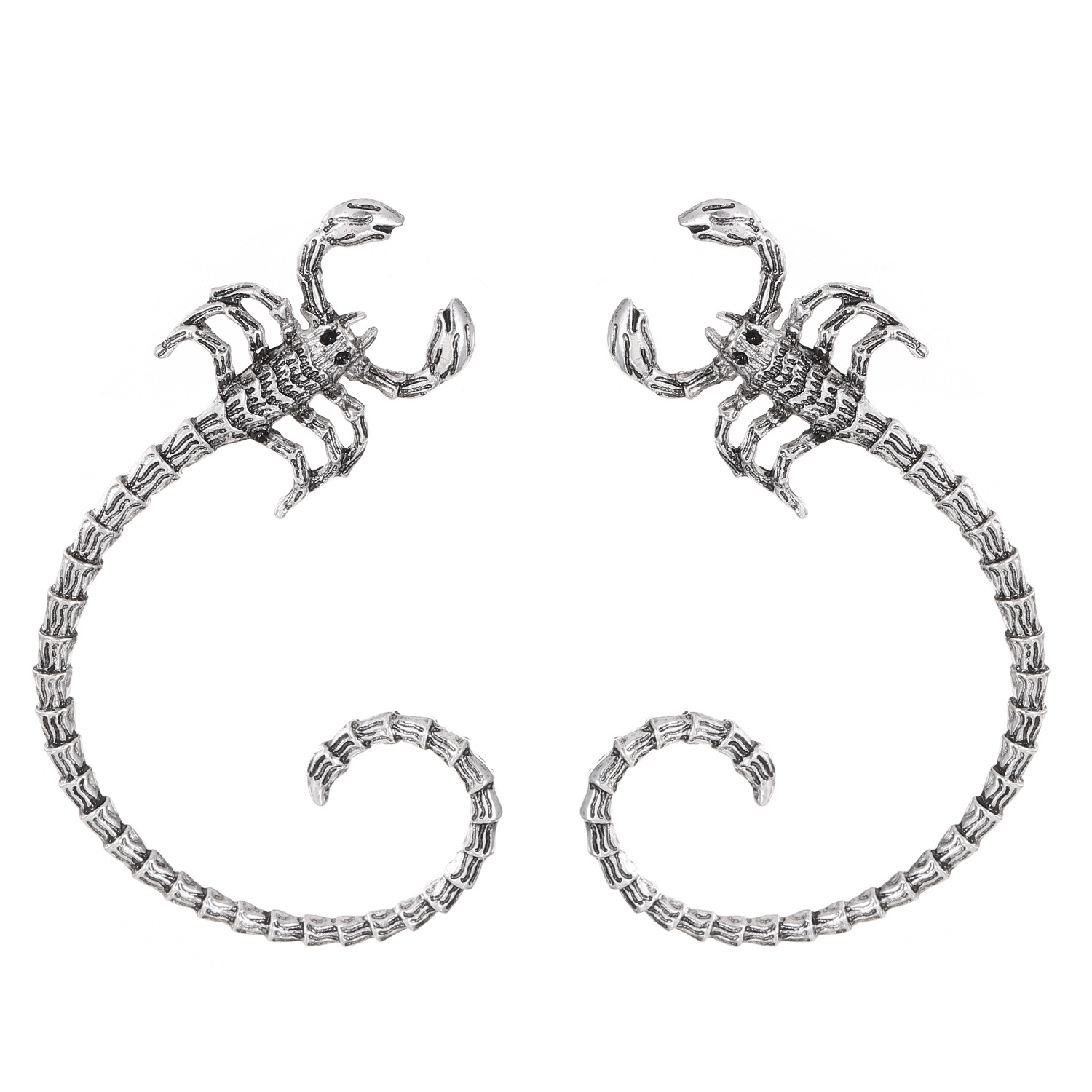 Alloy Material multiple styles 1 pair of Zircon Exaggerated animal designs without ear holes ear clips ear hooks