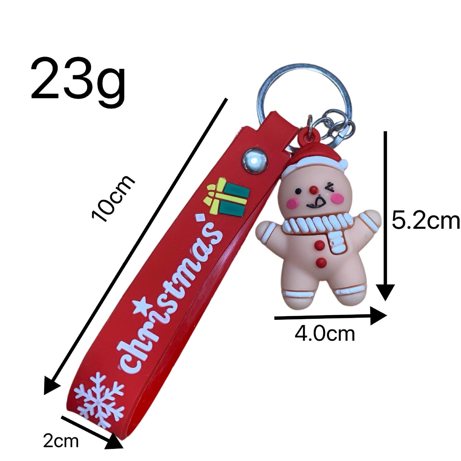 Synthetic resin plastic Eco-friendly PVC multiple 3D Santa Claus Christmas Tree Snowman keychains