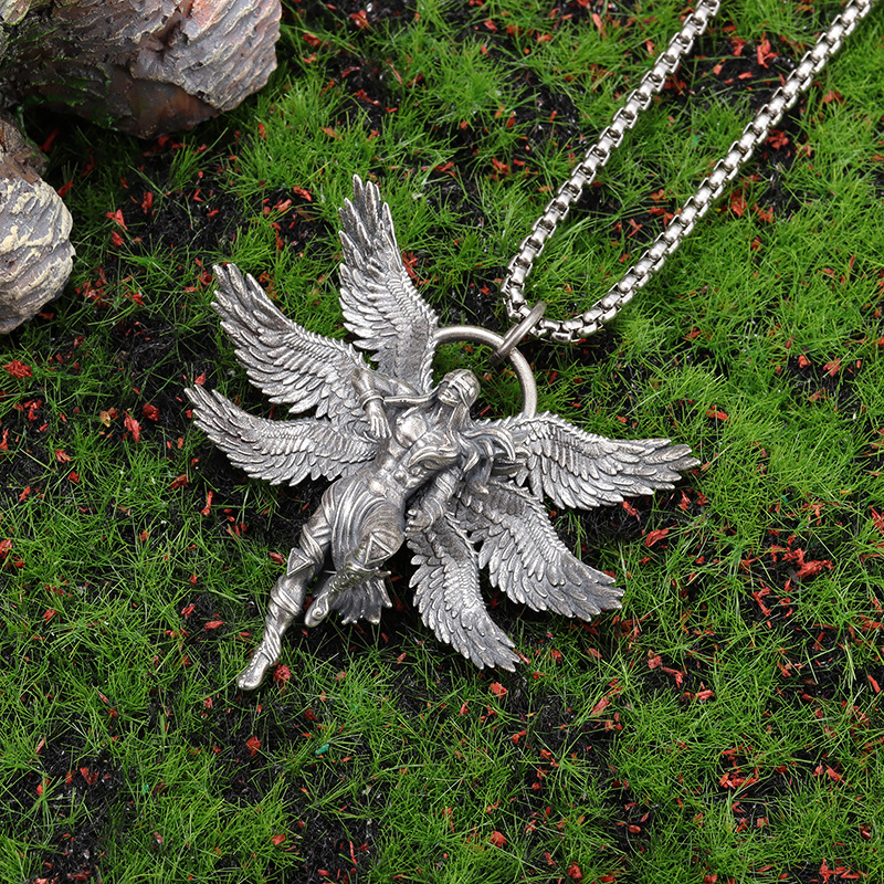Alloy Material multiple styles 60CM angel wings Pendant Necklace