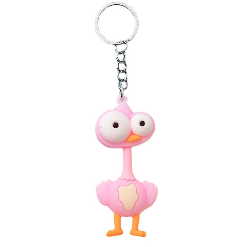 Synthetic resin plastic multiple 3D funny animal monkey lion figurine keychains